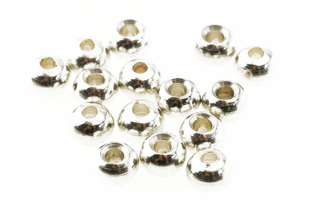 Tungsten Beads Slotted - Silver