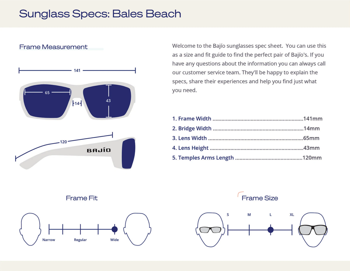 Bajio Bales Beach Black Matte - Copper Glass