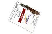 Hand Stripped Peacock Quill - Brown
