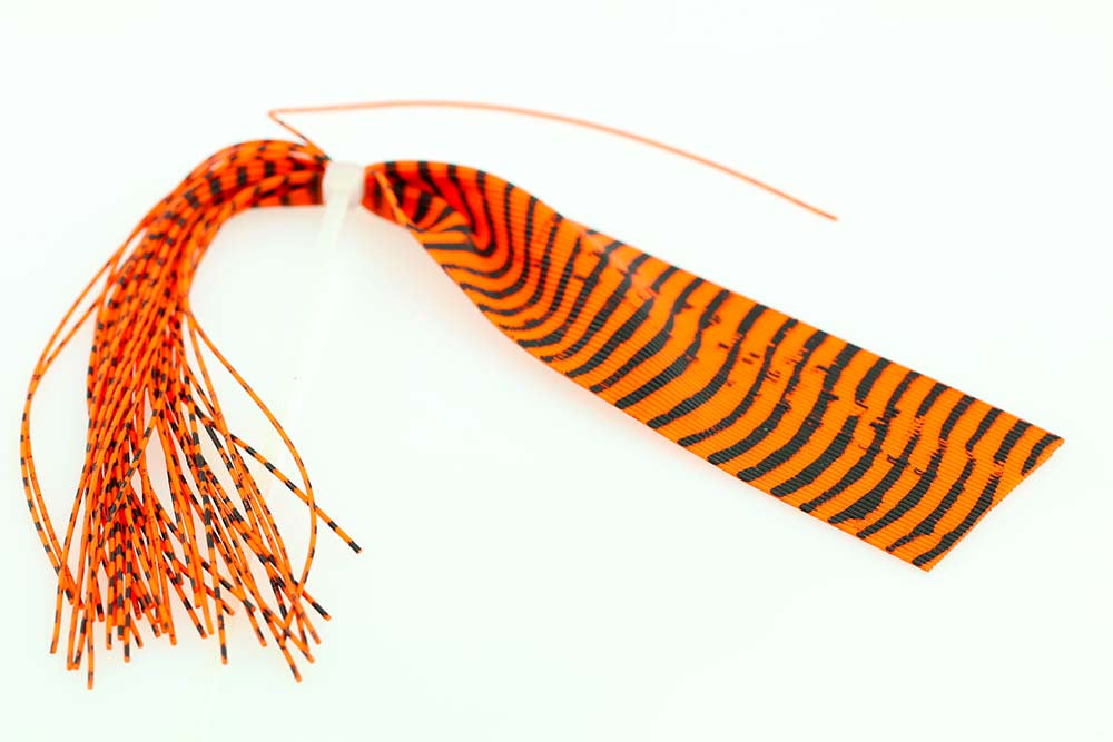 Barred Round Rubber Legs - Orange (FL.)