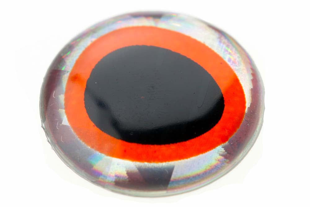 3D Epoxy Eyes - Orange/Silver
