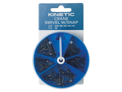 Du tilføjede <b><u>Kinetic Crane Swivel W/Snap #10-8-6-4-2 Nickel</u></b> til kurven.