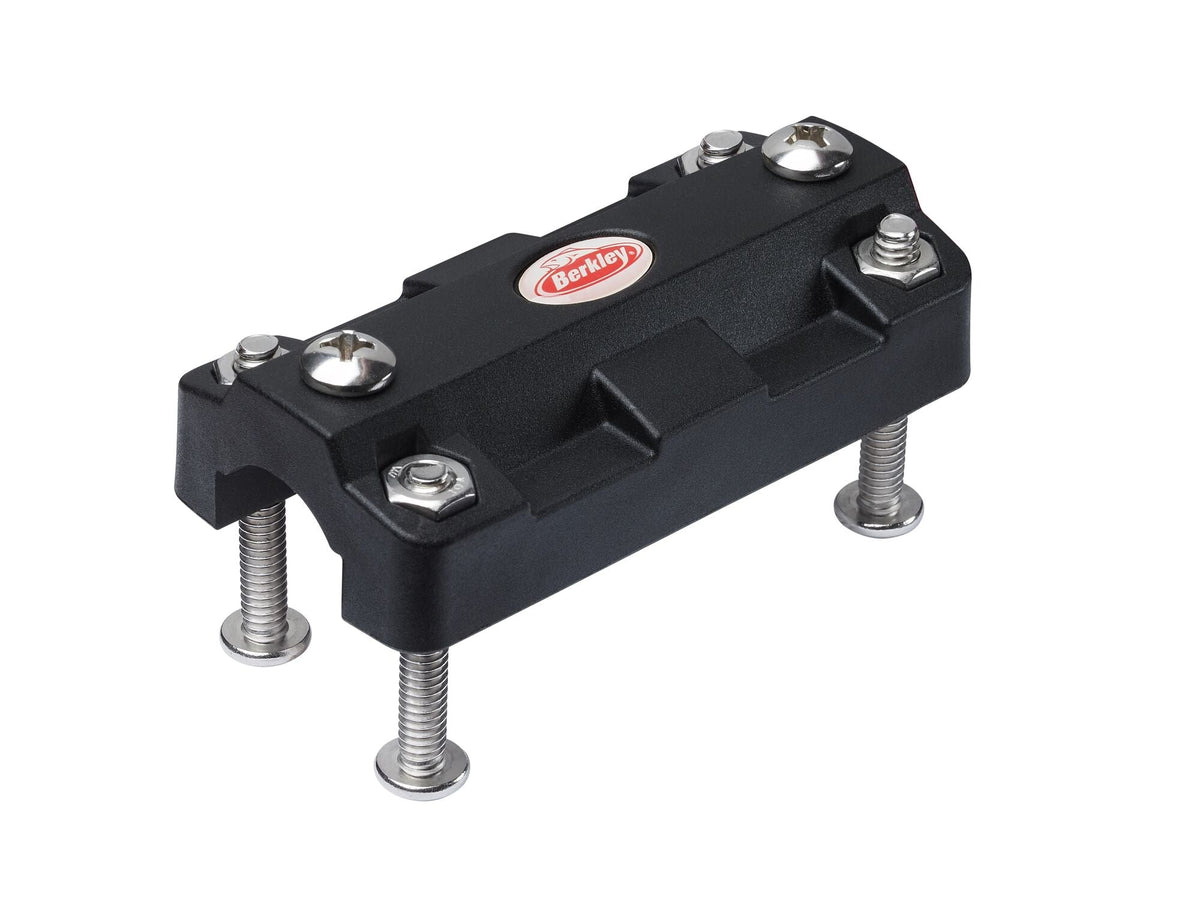 Sort Berkley Mount Base Rail Adaptor med monteringsdele i metal.